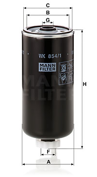 Bränslefilter MANN-FILTER WK 854/1