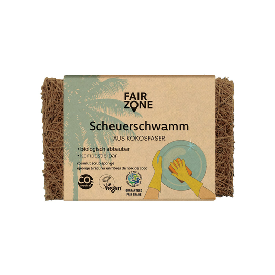 Fair Zone Komposterbar Skrubbsvamp Kokosnötsfiber