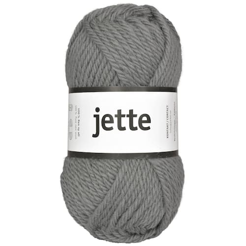 Järbo GARN Ullgarn Jette 50g grå,