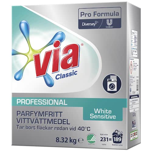 VIA Tvättmedel Professional Sensitive 8,32kg