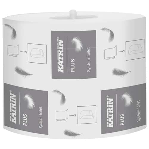 KATRIN Toalettpapper Plus System 2-lagers, 684 ark, 100 mm, vit