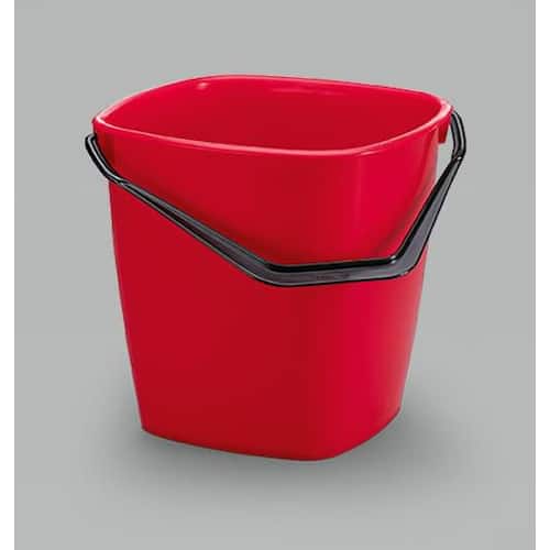 Durable Hink fyrkantig röd 14l