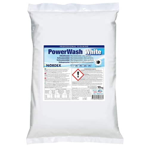 NORDEX Tvättmedel Clara Pro PowerWash för professionellt bruk, pulver, lågskummande, vit, 10kg