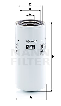 Filter, drifthydraulik MANN-FILTER WD 10 022