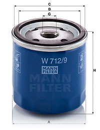 Oljefilter MANN-FILTER W 712/9
