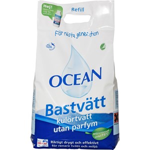 Tvättmedel Ocean Bastvätt Oparfymerat Refill, 6,2 kg