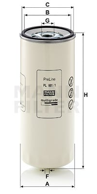 Bränslefilter MANN-FILTER PL 601/1 x