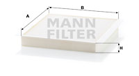 Kupéfilter MANN-FILTER CU 2356