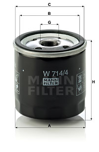 Oljefilter MANN-FILTER W 714/4