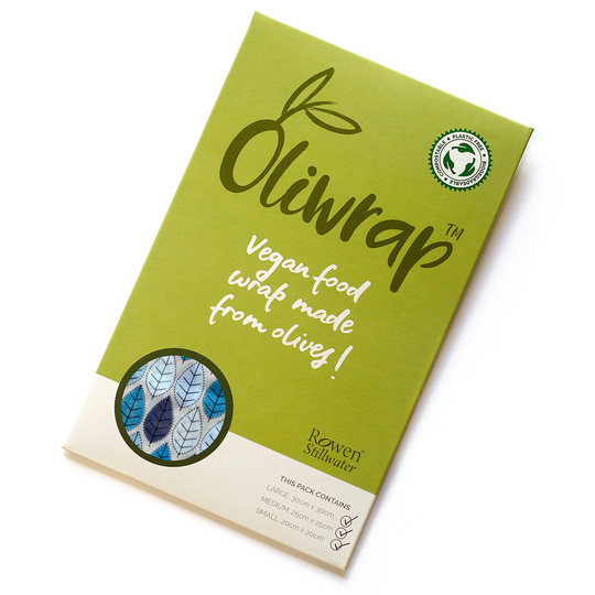 Rowen Stillwater Oliwrap Vegan Food Wrap Mixed Pack - Winter Leaf, 3 ark