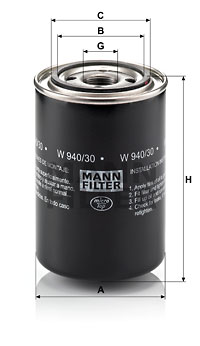 Oljefilter MANN-FILTER W 940/30