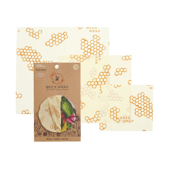 Bee's Wrap Naturligt Folie Assorted Set (S/M/L), 3 st Honeycomb
