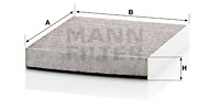 Kupéfilter MANN-FILTER CUK 2442