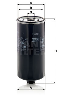 Oljefilter MANN-FILTER W 1170/13
