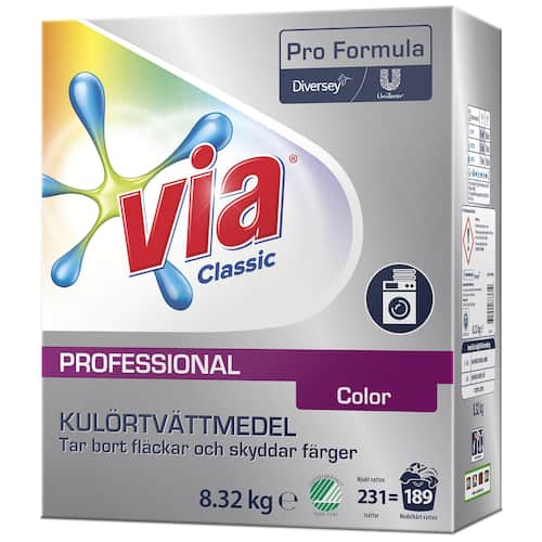 VIA Tvättmedel Professional Color 8,32kg