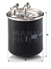 Bränslefilter MANN-FILTER WK 820/2 x