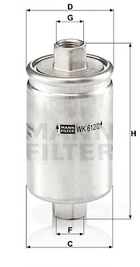 Bränslefilter MANN-FILTER WK 612/2