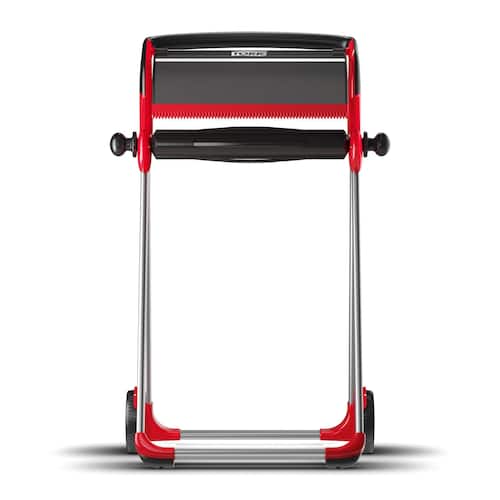 Tork Dispenser golvställ W1, Performance, manuell, flyttbar, röd och rökfärgad, 101 x 64,6 x 53 cm