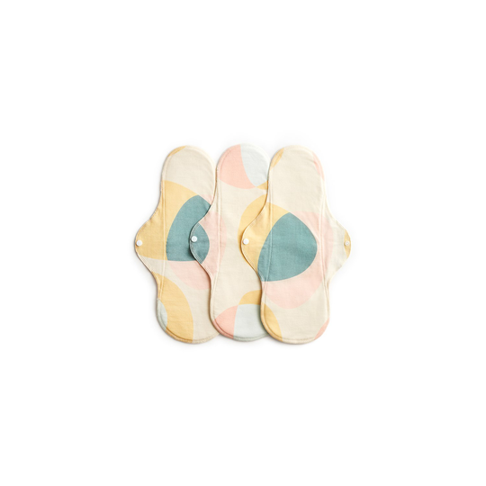 Imse Ekologiska Tygbindor Active Natt/ultra, 3-pack Pastel Hoop