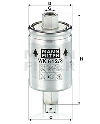 Bränslefilter MANN-FILTER WK 612/3
