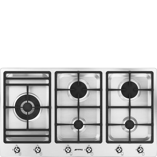 Smeg Ps906-5 Gashäll - Rostfritt Stål