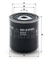 Bränslefilter MANN-FILTER WK 815/80
