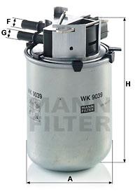 Bränslefilter MANN-FILTER WK 9039