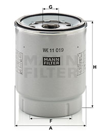 Bränslefilter MANN-FILTER WK 11 019 z