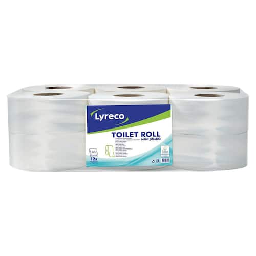 Lyreco Toalettpapper Mini Jumbo 2-lagers vit