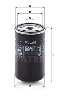 Hydraulikfilter, automatväxel MANN-FILTER WD 724/6