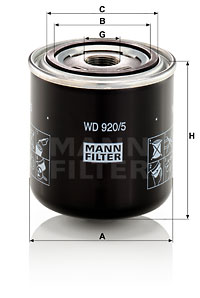 Filter, drifthydraulik MANN-FILTER WD 920/5