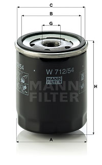 Oljefilter MANN-FILTER W 712/54