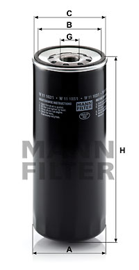 Oljefilter MANN-FILTER W 11 102/1