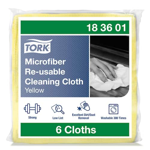Tork Rengöringsduk mikrofiber gul