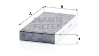 Kupéfilter MANN-FILTER CUK 2327-2