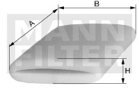 Filter, vevhusventilation MANN-FILTER CS 51