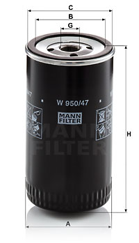 Oljefilter MANN-FILTER W 950/47