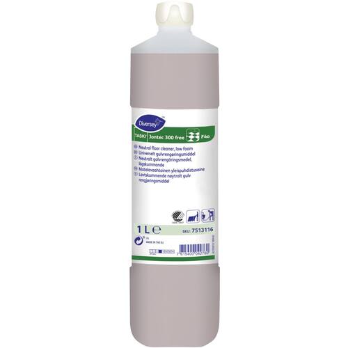 Taski Jontec 300 free F4a koncentrerad rengöringsvätska, flaska, genomskinlig 1 liter