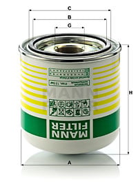 Lufttorkarpatron, kompressorsystem MANN-FILTER TB 1364 x