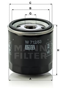 Oljefilter MANN-FILTER W 712/83
