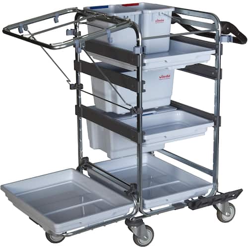 Vileda Städvagn Origo 500HX Plus, silver och mörkgrå