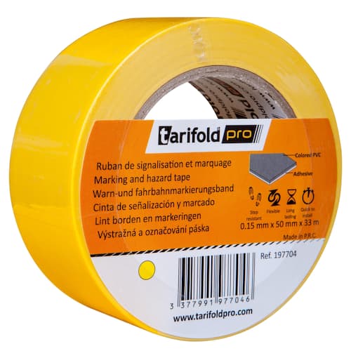 tarifold Golvmarkering rulle 50mmx33m gul