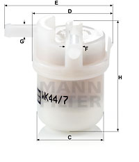 Bränslefilter MANN-FILTER WK 44/7