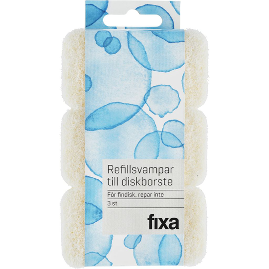 fixa Refillsvampar Fin Till diskborste 3 st
