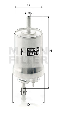 Bränslefilter MANN-FILTER WK 59 x