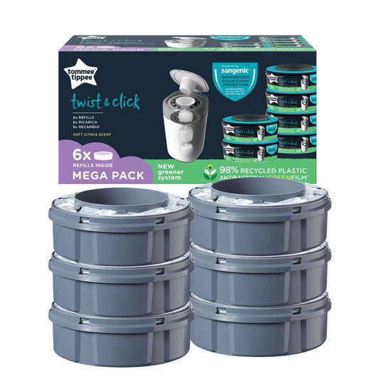 Tommee Tippee Sangenic Twist & Click Refill 6 st