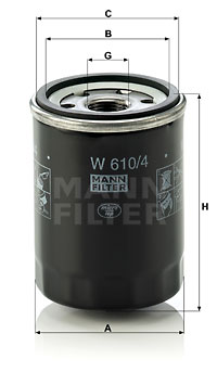Oljefilter MANN-FILTER W 610/4