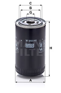 Oljefilter MANN-FILTER W 950/41