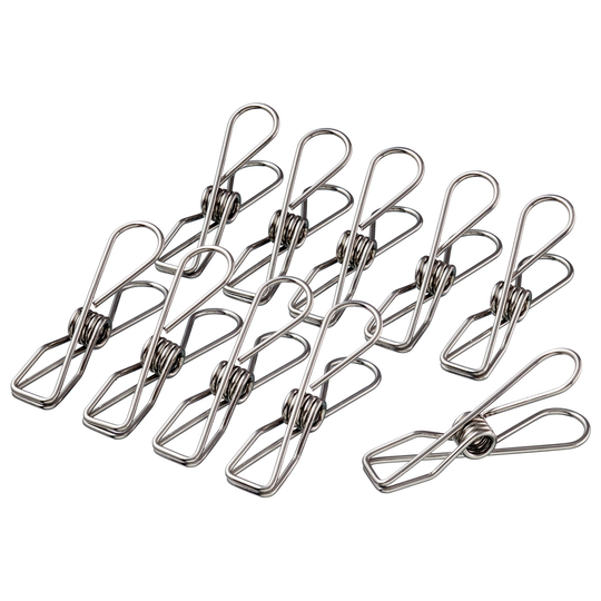Pulito Klädnypa / Klämma Rostfritt stål, 10-pack