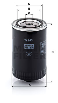 Oljefilter MANN-FILTER W 940